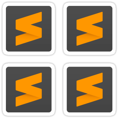 Sublime Text ×4 Sticker - Sticker (400x400), Png Download