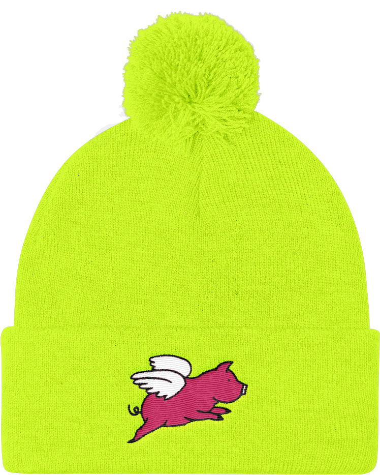 Flying Pig Beanie Swish Embassy - Knit Cap (1000x1000), Png Download