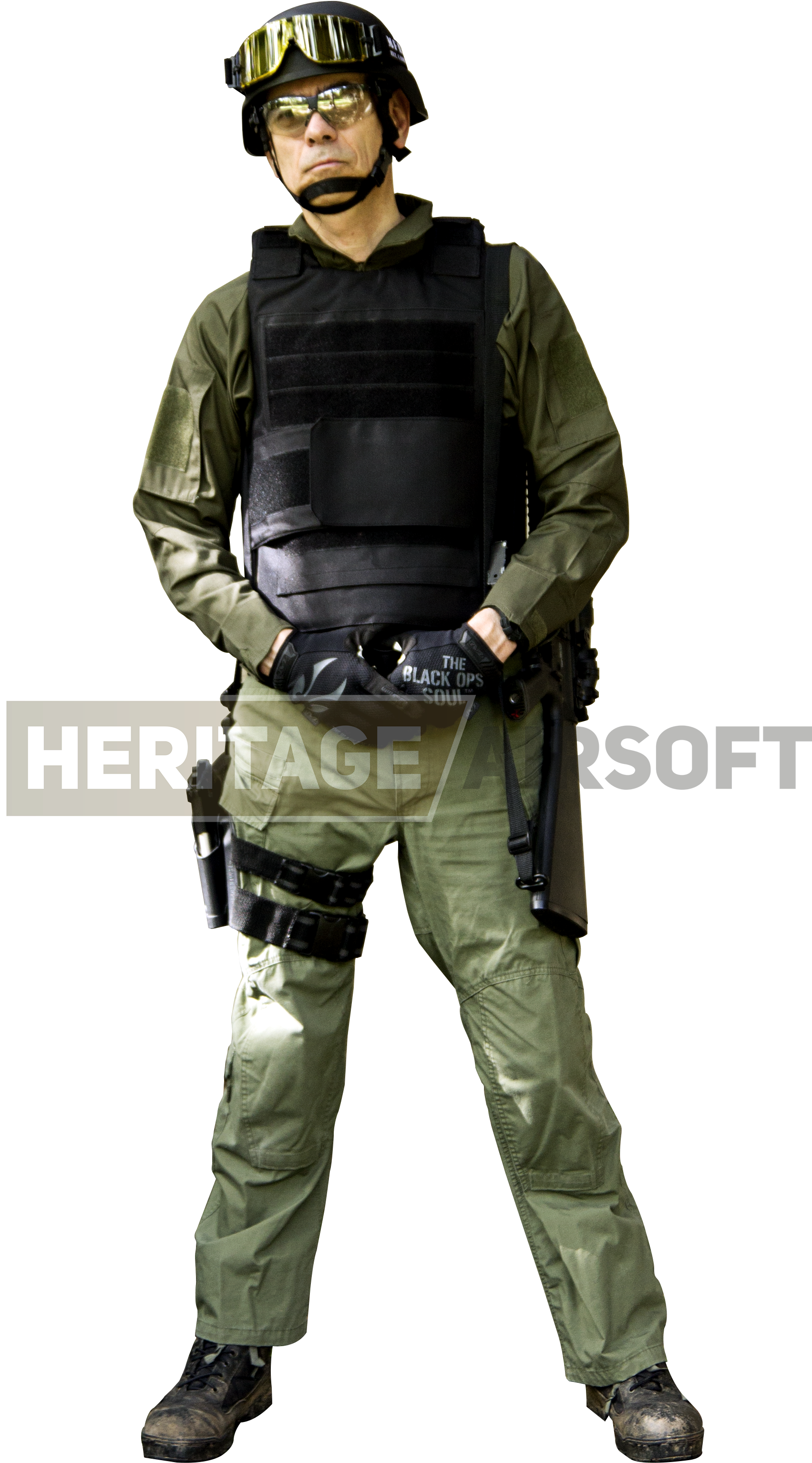 For Your Gear Take A Bullet Proof Airsoft Vest In Black - Flight Suit Airsoft Loadout (1829x3493), Png Download