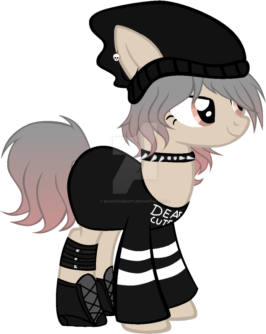 Magicdarkart, Beanie, Choker, Clothes, Female, Hat, - Cartoon (1024x1276), Png Download
