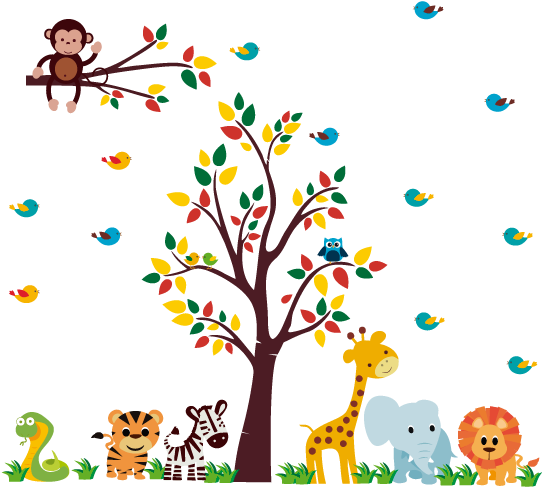 0 Avaliação Do Produto - Adesivo Para Quarto De Bebe Safari (600x600), Png Download