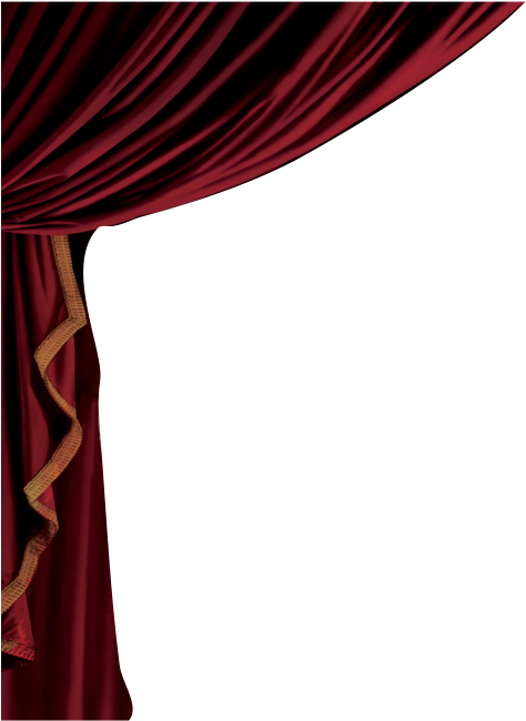 Stage Curtains Png Picture - Dark Red Curtain Png (474x663), Png Download