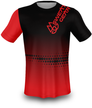 Red Swoosh - Polo Shirt (375x400), Png Download