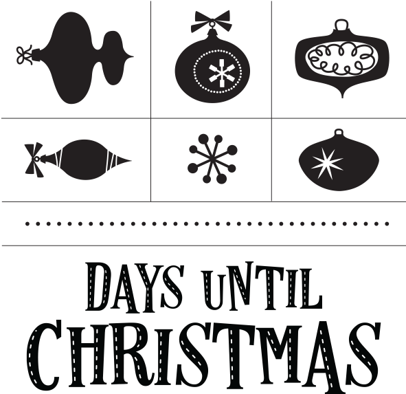 Countdown Transfer Dats Until Christmas Chalk Couture - Christmas Day (600x600), Png Download