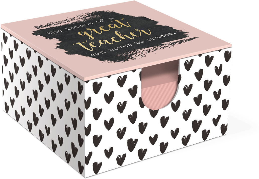 Chalk Hearts Teacher Memo Box - Pen (1200x1200), Png Download
