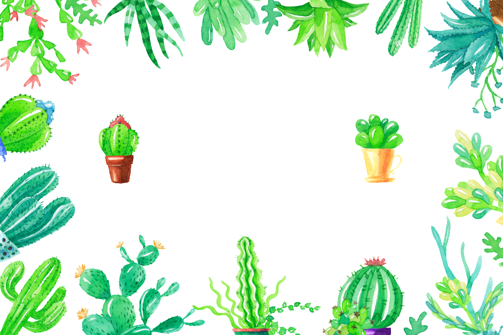 Fresh Green Hand Painted Watercolor Wind Succulent - Beautiful Sketchbook: Beautiful Sketchbook : Large (1024x682), Png Download