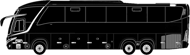46 Poltronas - Onibus Preto (784x227), Png Download