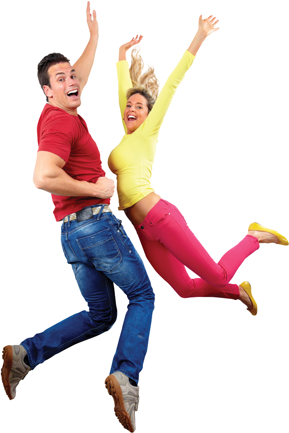2 Png, Pixel Resolution - Happy Couple Jumping Png (615x900), Png Download