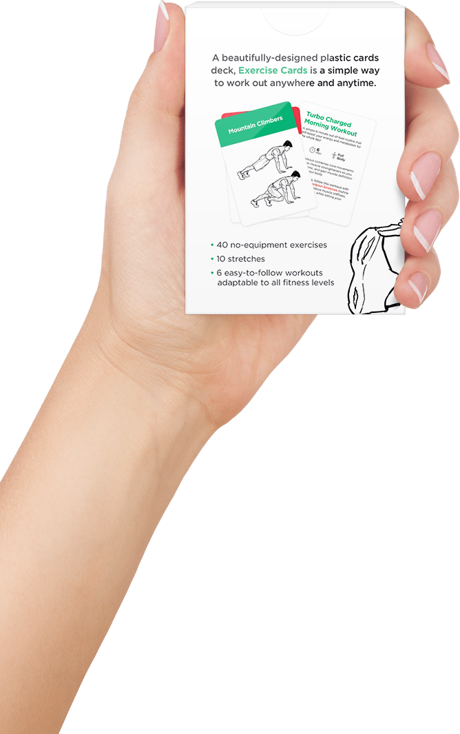 Exercise Cards For Men – Bodyweight Workout Flash Cards (668x1065), Png Download