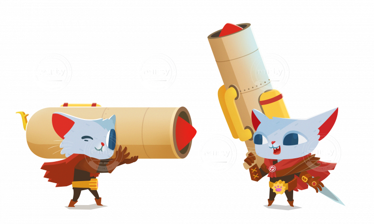 Space Cats With Missles - Drawing (750x450), Png Download