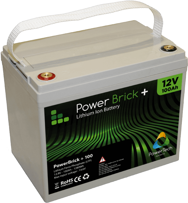 Powerbrick 12v-100ah - 100ah Car Lithium Battery (700x700), Png Download