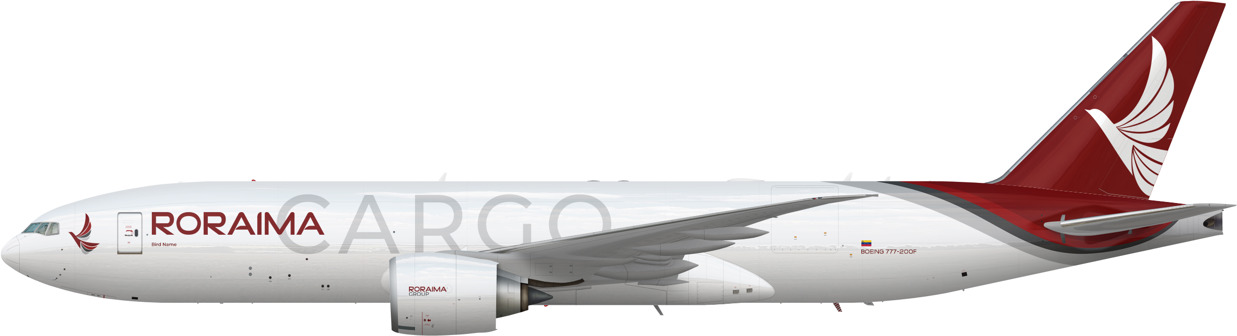 Boeing 777-200f - Roraima Virtual Airline (2502x759), Png Download