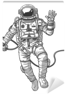 Drawings Of An Astronaut (400x400), Png Download