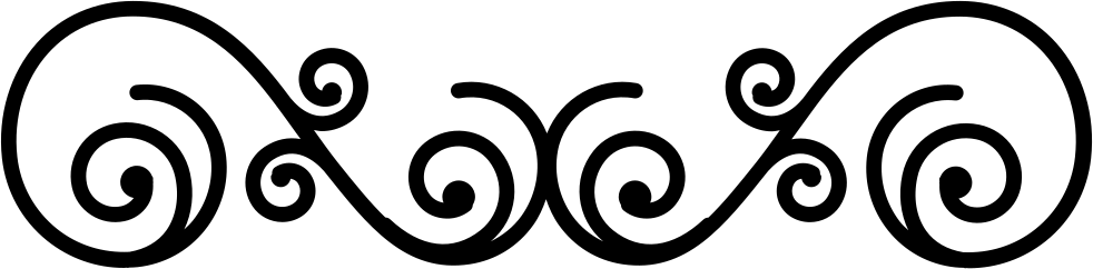 Floral Design With Curled Edges Comments - Flower Design Archives Png (982x242), Png Download