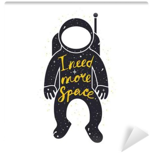 Vector Typography Poster With Astronaut In Spacesuit, - Typography (400x400), Png Download