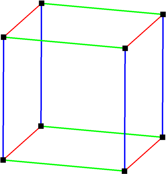 Parallelohedron Edges Cube - Cube Edges (609x600), Png Download