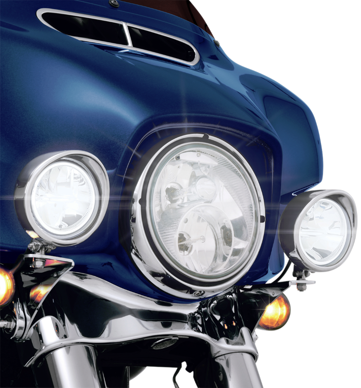Show Chrome Pair Led Motorcycle Driving Lights 98-18 - Show Chrome 91-315l Driving Lights Flh (743x800), Png Download