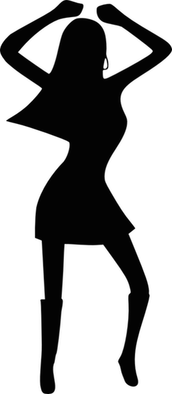 Picture - Disco Dancing Clip Art (250x572), Png Download