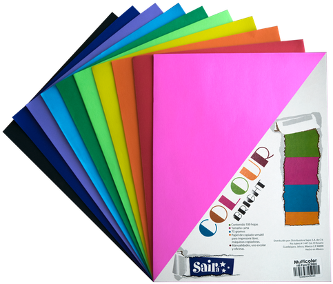 Hojas De Papel De Colores Png - Papel Bond De Colores (530x495), Png Download