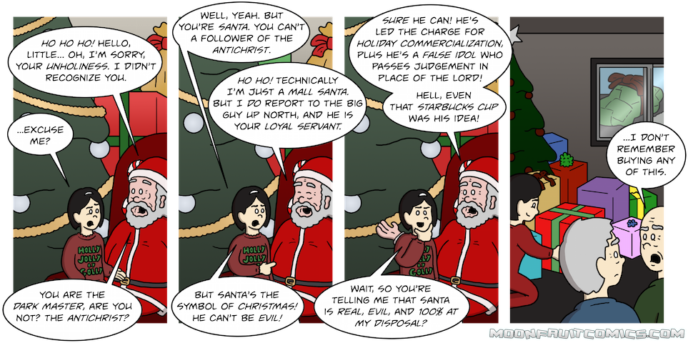 2015 12 14 Bad Santa W=640 - Comics (980x479), Png Download