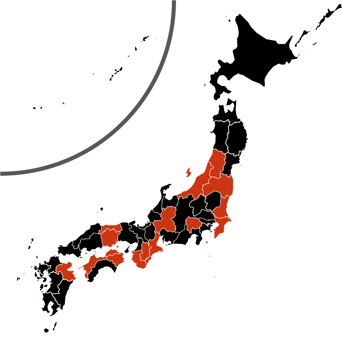 Japan Map (1200x1200), Png Download