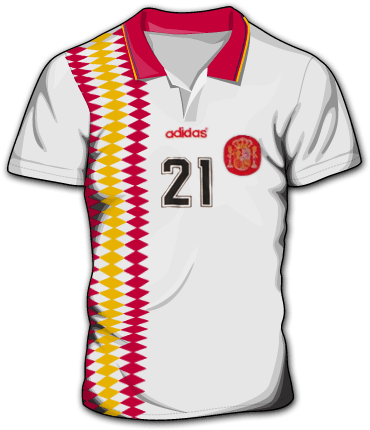 Segunda Blanca Y El Azul Marino Se Reserva Para La - Camiseta España 1994 Blanca (435x435), Png Download