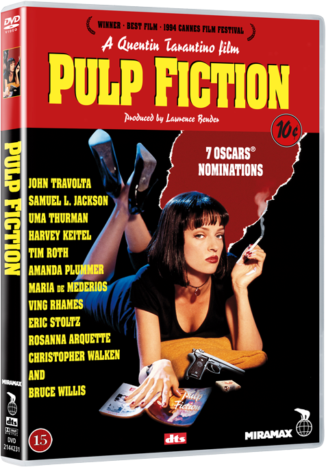Pulp Fiction - Pulp Fiction - Dvd - Nordisk Omslag - Action, Klassiker (476x680), Png Download