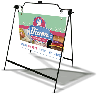Easy To Assemble Sidewalk A-frames Hold 24" X 18" Coroplast - Sidewalk Sign (500x386), Png Download