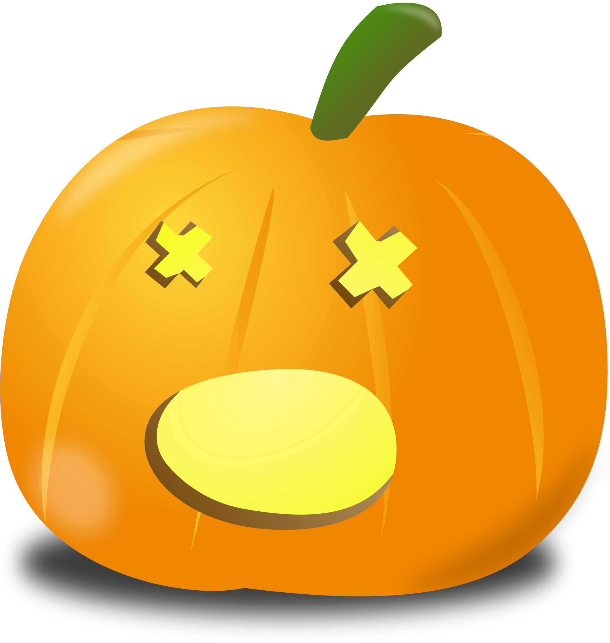 This Free Icons Png Design Of Amazed Pumpkin (2108x2223), Png Download