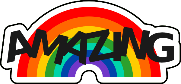 Amazing - Amazing Rainbow Shower Curtain (600x281), Png Download