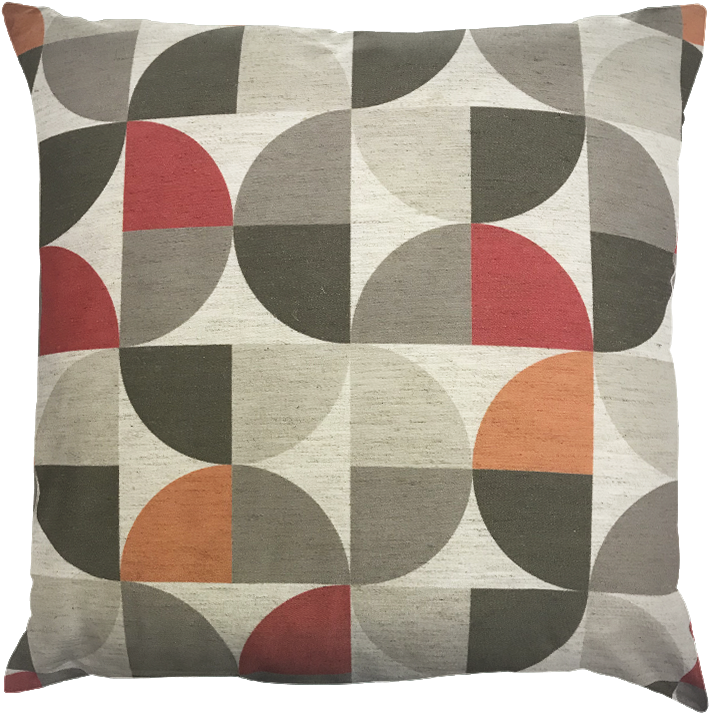 Capa Linho Premium Semi Circulo Laranja/vermelho Cp-a816 - Semicircle (727x727), Png Download