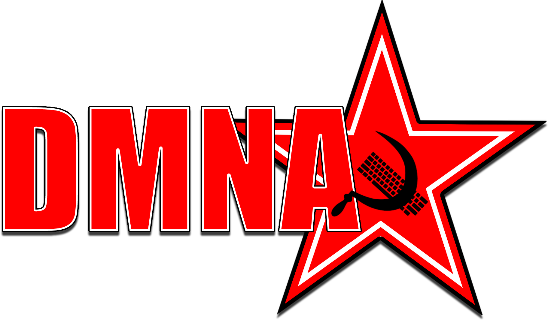 Dmna Logo Red Black White - Cowboys Logo Bordado (1906x1100), Png Download