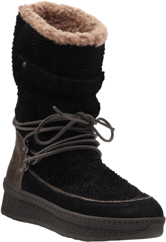 Womens Cold Weather Boot Slope In Black - Snow Boot (900x900), Png Download