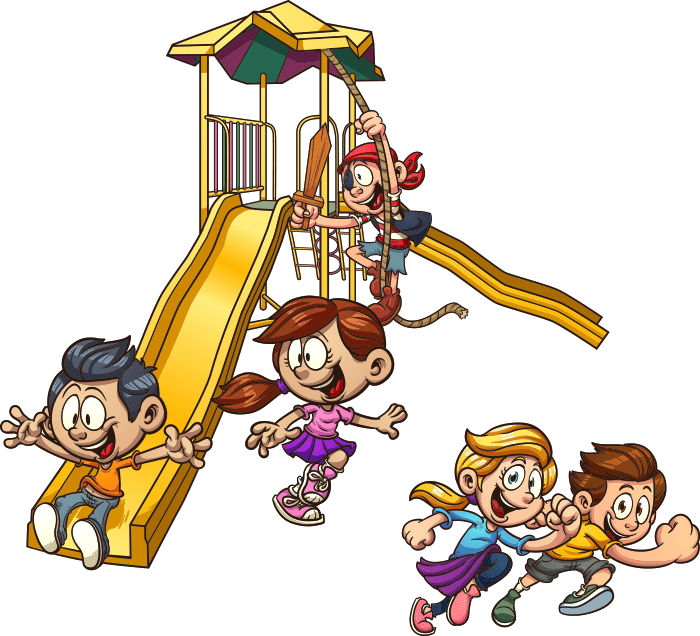 School Break Programs - Playing At The Playground Clipart (700x636), Png Download