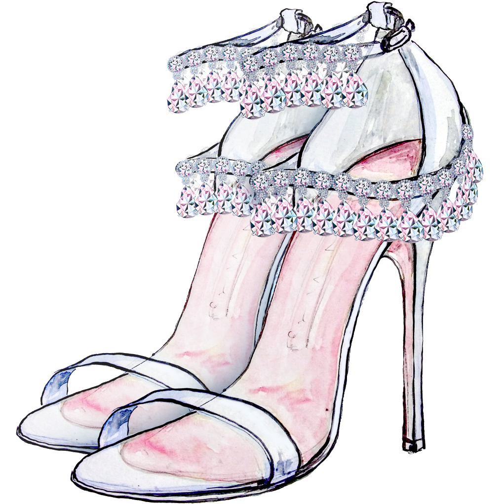 Zapato De Tacón Alto Png Romántico - Princess High Heel Png (1024x1024), Png Download