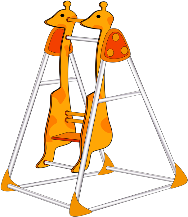 9 - Balançoire Girafe (643x800), Png Download