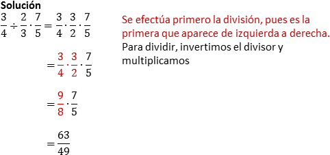 Es La Convención Que Mayor Jerarquía Tiene La Multiplicación - Orden De Operaciones Combinadas Con Fracciones (508x248), Png Download