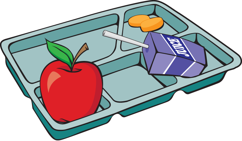 Lunch Tray Clipart - School Lunch Tray Clipart (800x465), Png Download