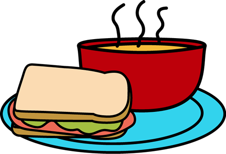 Soup And Sandwich Clip Art - Soup And Sandwich Clipart (450x307), Png Download