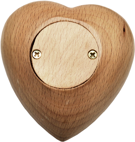 Oak Wood Heart Keepsake Urn For Pets Secure Threaded - Pet (500x500), Png Download