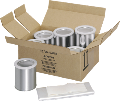 Un1qpc6 0 - Cans In Box Png (400x337), Png Download