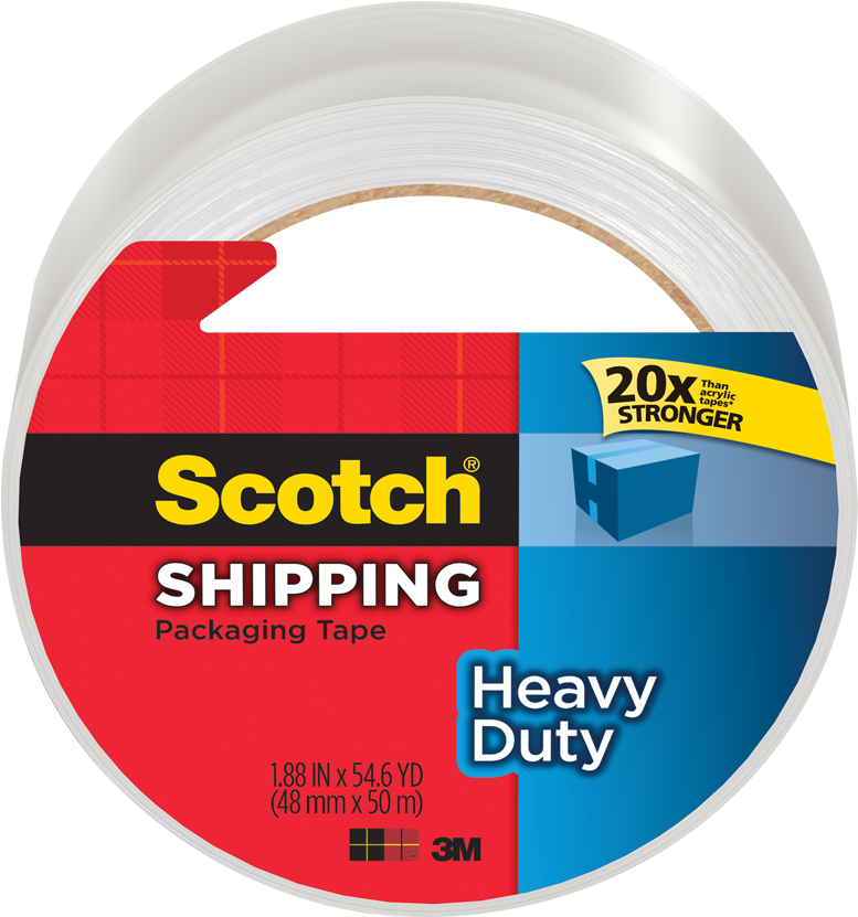 Scotch® Heavy Duty Shipping Packaging Tape 48 Mm X - Scotch Shipping Tape (850x850), Png Download