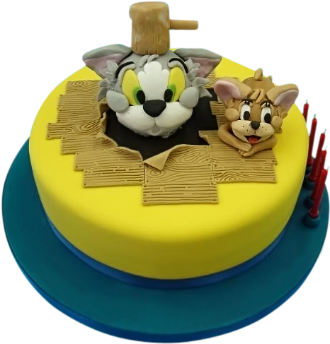 Tom And Jerry Cake - Tom & Jerry Cake Png Hd (500x500), Png Download