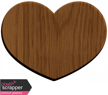 Oregonian Wood Heart - Digital Scrapbooking (456x456), Png Download