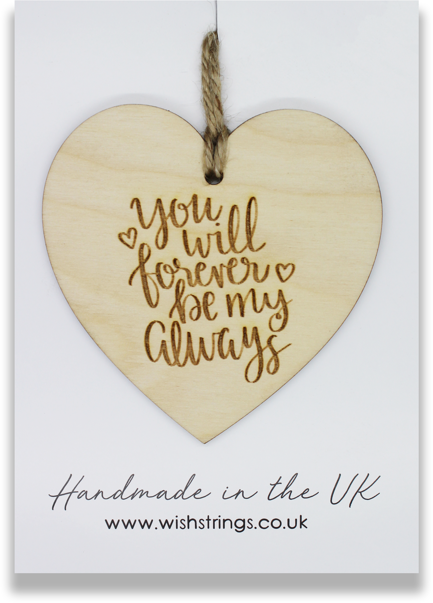Wishstrings Whole Vat Gb255386776 My Always Wooden - Heart (1672x2272), Png Download