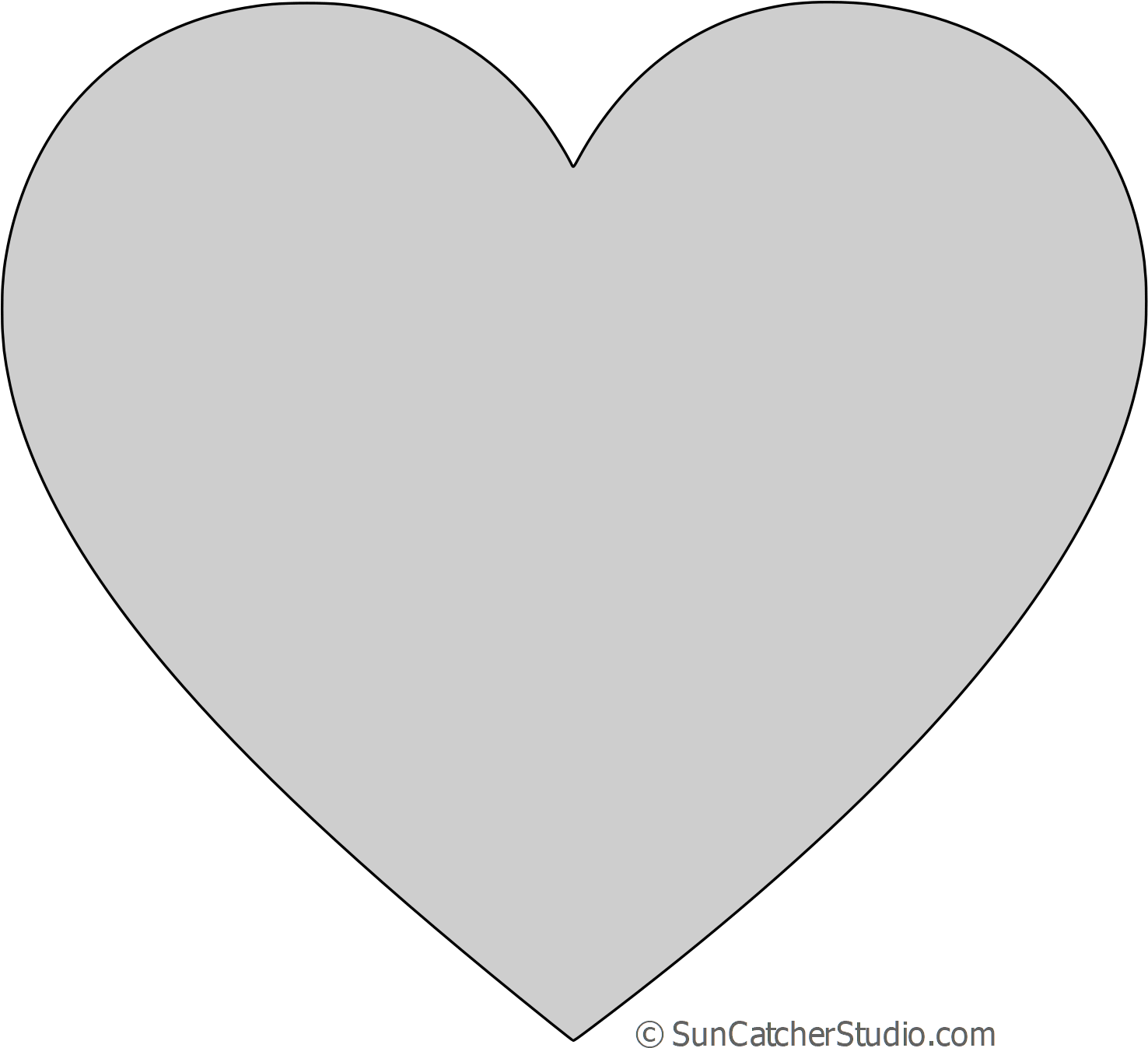 Heart Wood Cutting Board Design, Pattern, Template, - Šablony Na Šití Srdce (1500x1372), Png Download