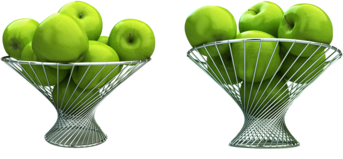 Apple Basket By ~darkadathea On Deviantart - Green Apple Basket Png (900x372), Png Download