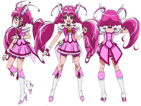 Cure Happy Pose - Glitter Force Lucky Costume (620x450), Png Download