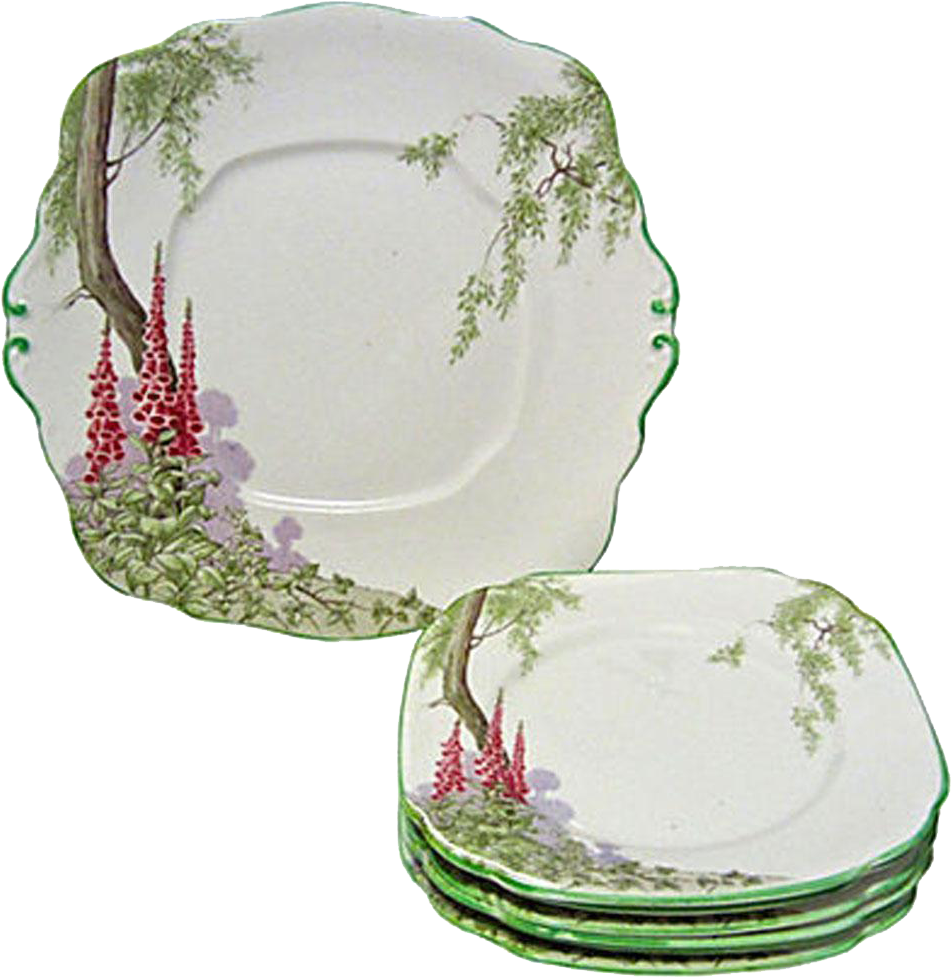 Royal Albert Foxglove Dessert Set, Set Of - Egg Cup (976x976), Png Download