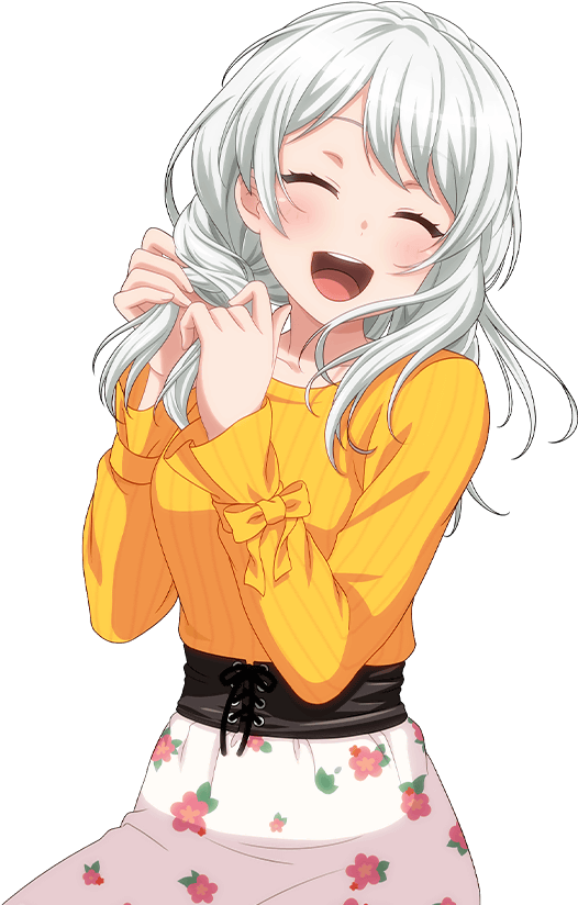 Download Fashionable Hair Arrangement Happy Anime Girl Transparent
